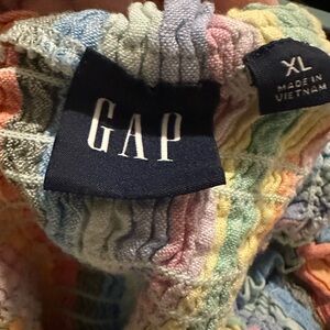 GAP Pastel Multicolor Smocked Top - Blue, Pink, Yellow, Green